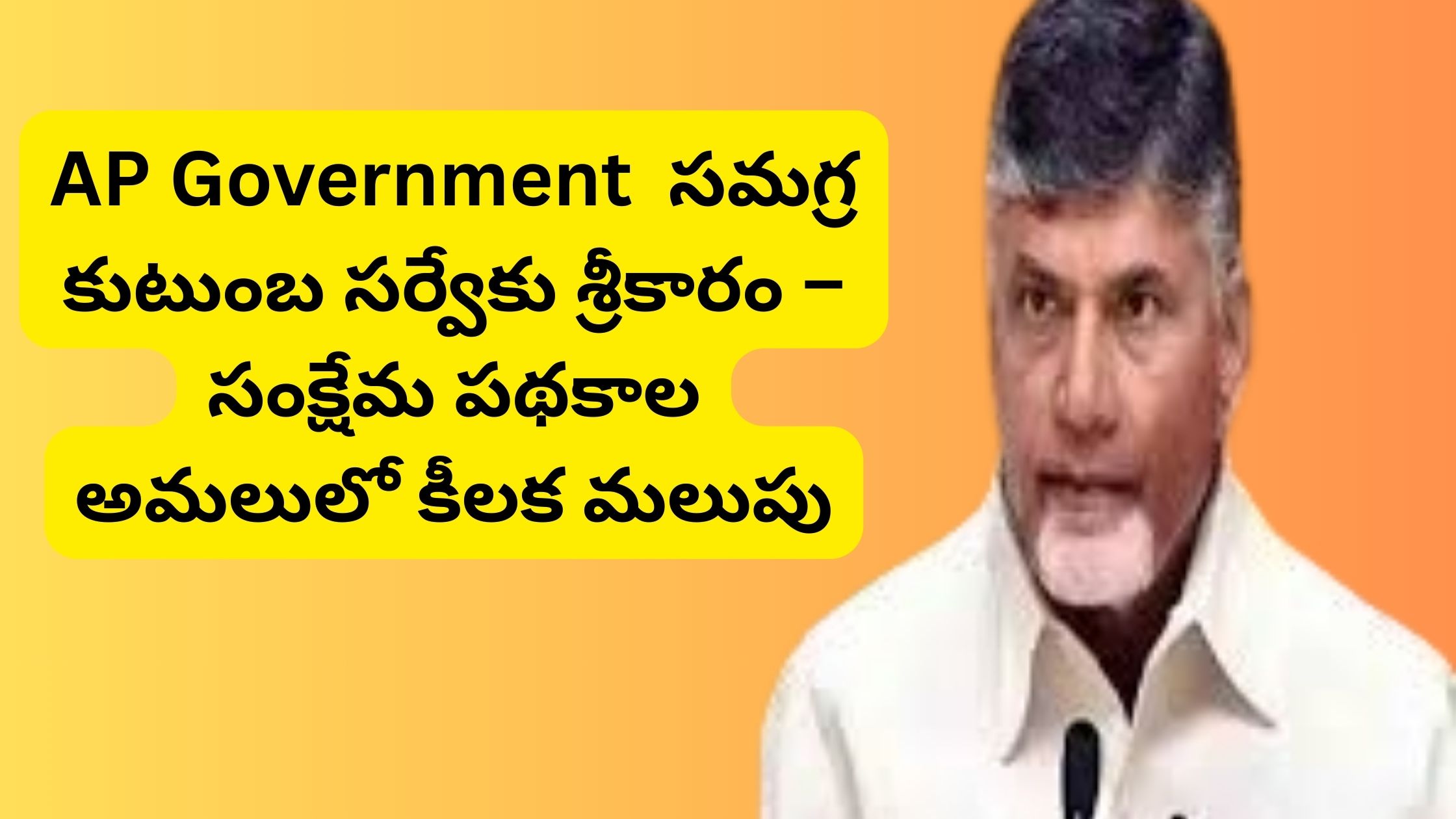 AP Government: Launching a comprehensive family survey – a crucial turning point in the implementation of welfare schemes.