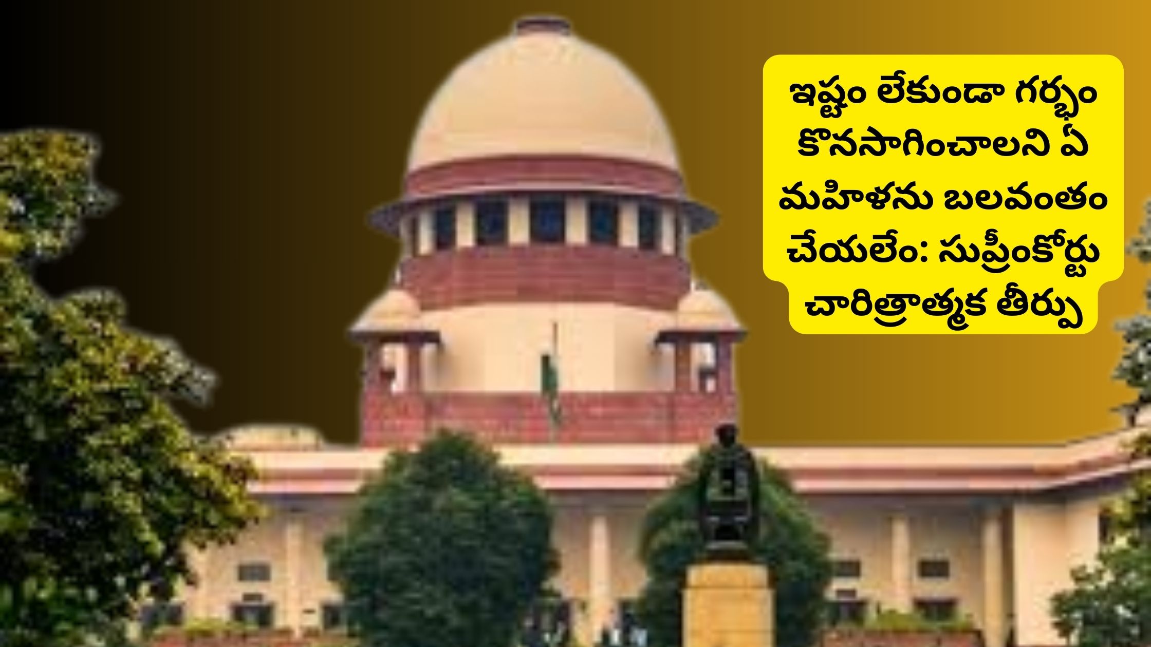 No woman can be forced to continue a pregnancy against her will: Supreme Court's historic verdict.
