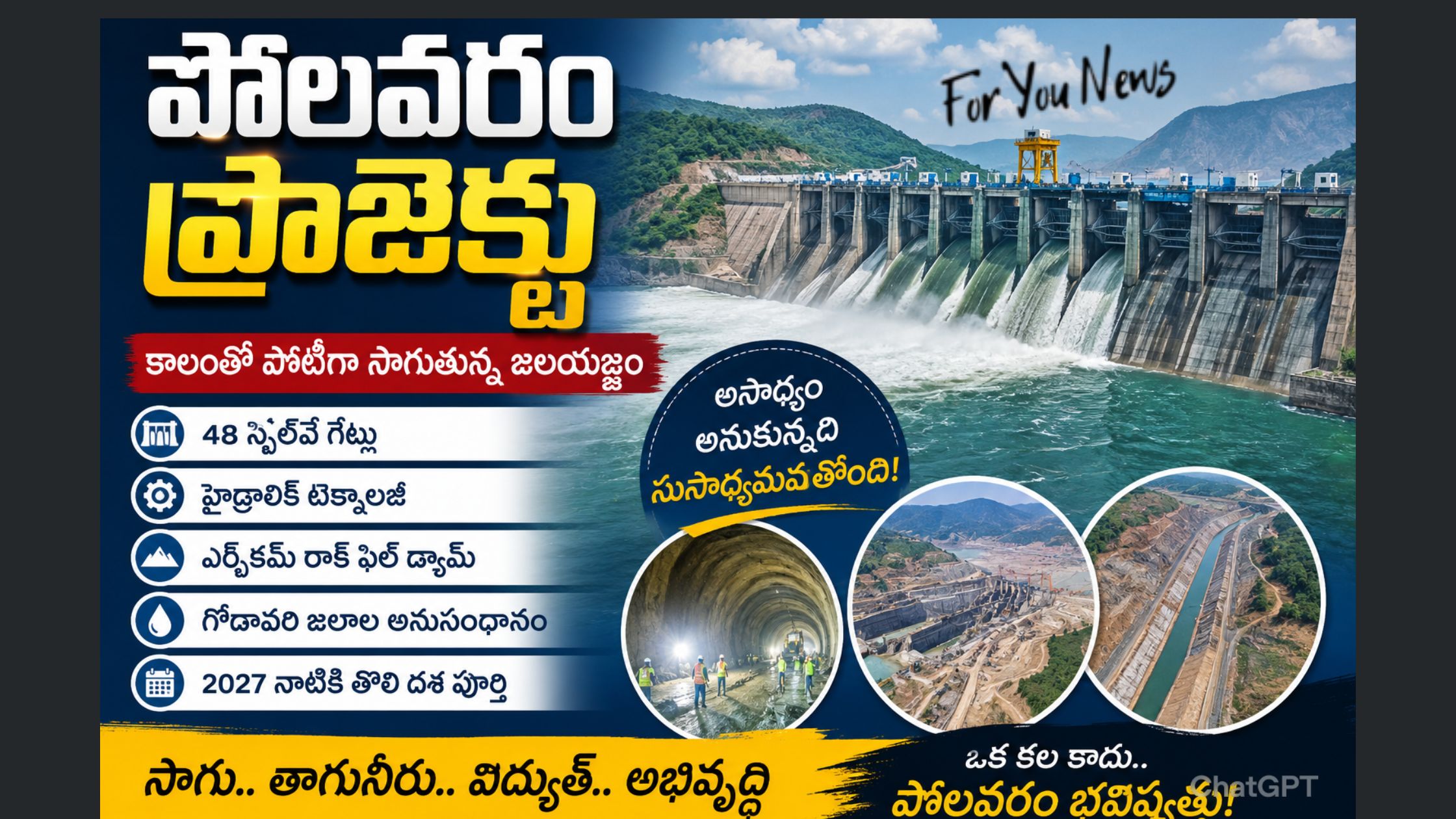 The Jalayagna is moving forward in a race against time. The goal is to complete the first phase by 2027.