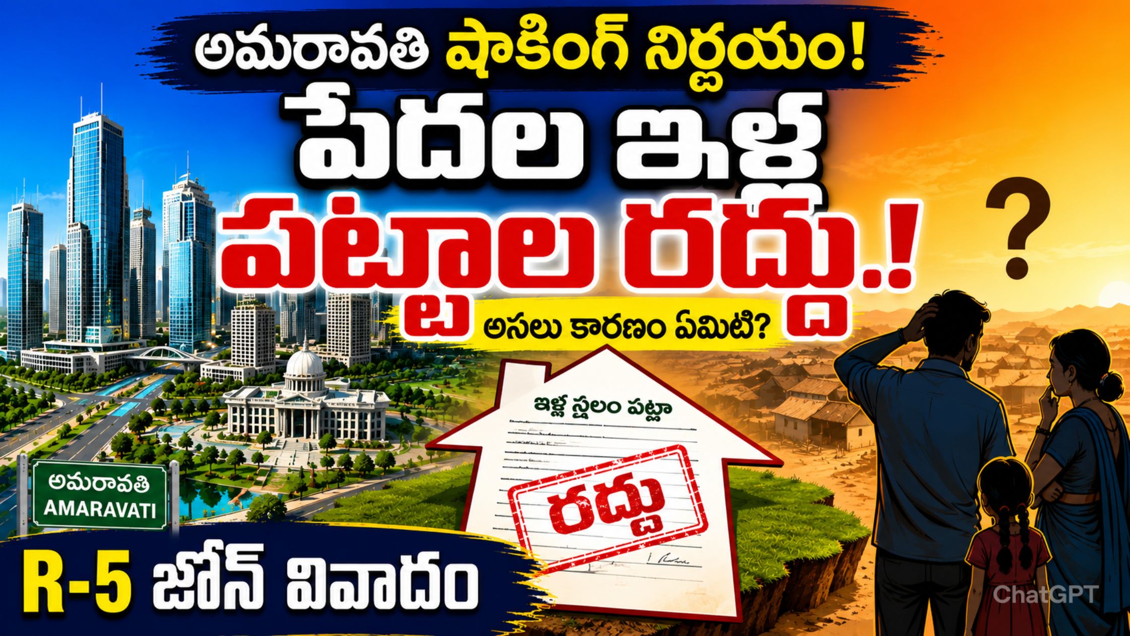Amaravati R-5 Zone Controversy: What are the real reasons behind the cancellation of housing pattas for the poor?